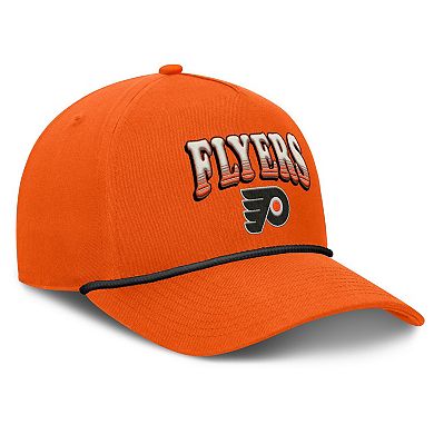 Men's Fanatics Orange Philadelphia Flyers Decades Collection A-Frame Rope Adjustable Hat