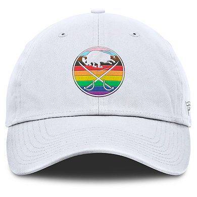 Men's Fanatics White Buffalo Sabres PRIDE Adjustable Hat