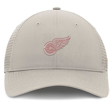 Women's Fanatics Tan Detroit Red Wings Authentic Pro Road Trucker Adjustable Hat