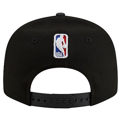 Men's New Era Black Golden State Warriors Jersey Hook Statement Edition 9FIFTY Snapback Hat