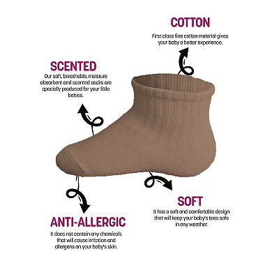 Newborn Cotton Ankle-Hi Socks Assorted 6 Pair Pack