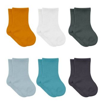 Newborn Cotton Ankle-Hi Socks Assorted 6 Pair Pack