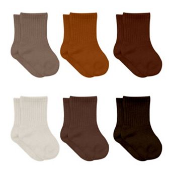 Newborn Cotton Ankle-Hi Socks Assorted 6 Pair Pack