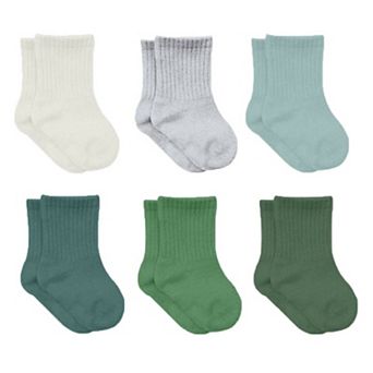 Newborn Cotton Ankle-Hi Socks Assorted 6 Pair Pack