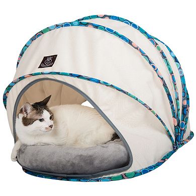 Foldable / Pop Up Cocoon Cave For Dogs, Cats And Companion Animals With Removable Cushion