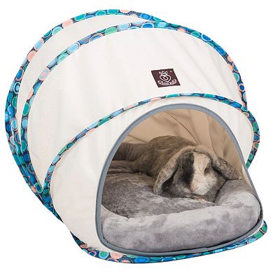 Foldable / Pop Up Cocoon Cave For Dogs, Cats And Companion Animals With Removable Cushion