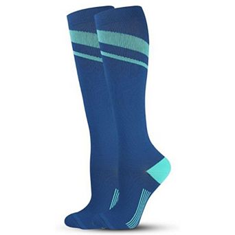 Graduated Colorful Compression Knee High Socks for Women 15-20 mmHg