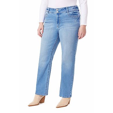 Juniors' Plus Size WallFlower Luscious Curvy Mid Rise Bootcut Jeans