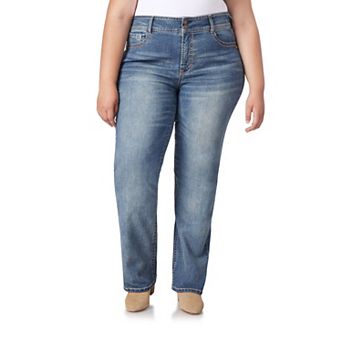 Juniors' Plus Size WallFlower Luscious Curvy Mid Rise Bootcut Jeans