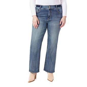 Juniors' Plus Size WallFlower Luscious Curvy Mid Rise Bootcut Jeans