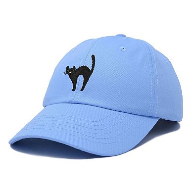 Dalix Black Cat Embroidered Casual Hat
