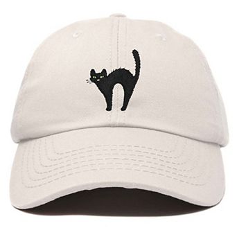 Dalix Black Cat Embroidered Casual Hat