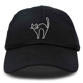 Dalix Black Cat Embroidered Casual Hat