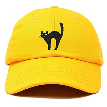 Dalix Black Cat Embroidered Casual Hat