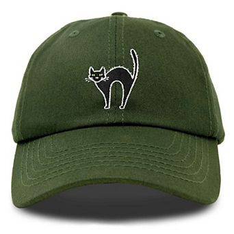Dalix Black Cat Embroidered Casual Hat