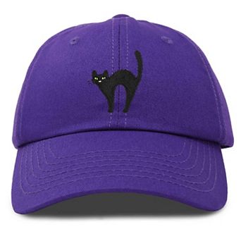 Dalix Black Cat Embroidered Casual Hat