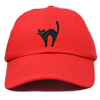 Dalix Black Cat Embroidered Casual Hat