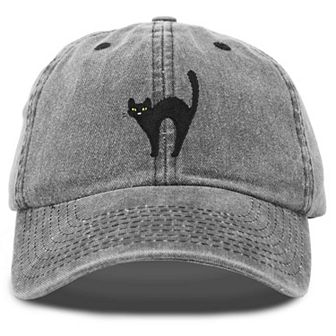 Dalix Black Cat Embroidered Casual Hat
