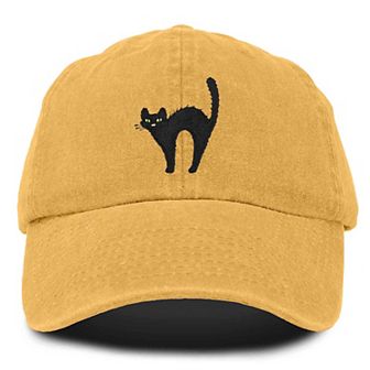 Dalix Black Cat Embroidered Casual Hat