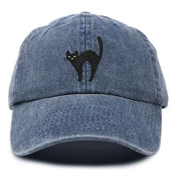 Dalix Black Cat Embroidered Casual Hat