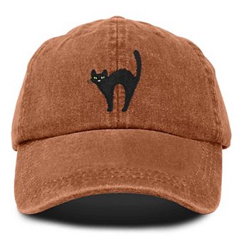 Dalix Black Cat Embroidered Casual Hat