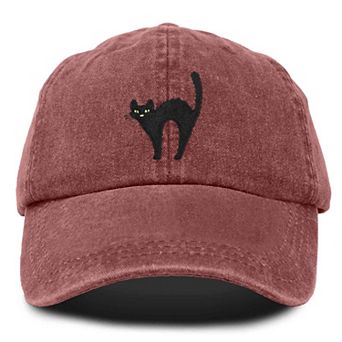 Dalix Black Cat Embroidered Casual Hat