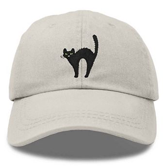 Dalix Black Cat Embroidered Casual Hat