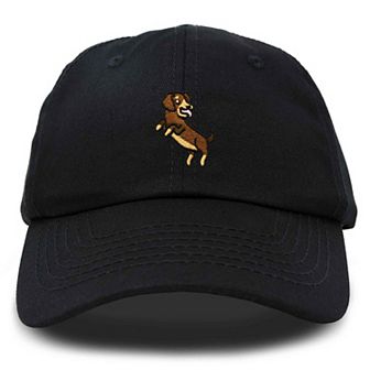 Dalix Dachshund Embroidered Dad Cap