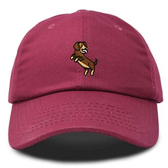 Dalix Dachshund Embroidered Dad Cap