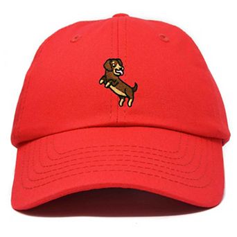 Dalix Dachshund Embroidered Dad Cap