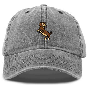 Dalix Dachshund Embroidered Dad Cap