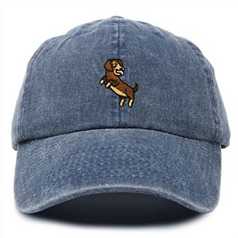 Dalix Dachshund Embroidered Dad Cap