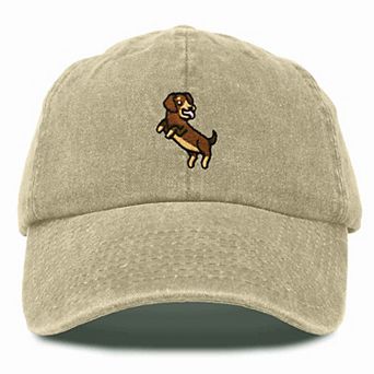 Dalix Dachshund Embroidered Dad Cap