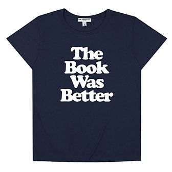Juniors' Suburban Riot The Book Was Better Navy Loose Tee