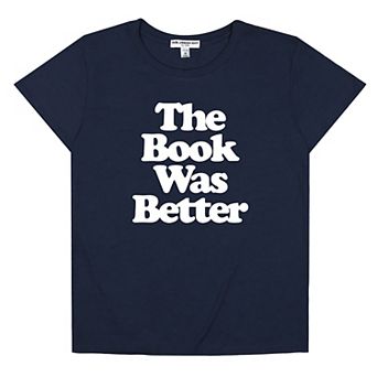 Juniors' Suburban Riot The Book Was Better Navy Loose Tee