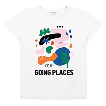 Women's Suburban Riot Going Places Abstract Loose Fit Graphic Tee
