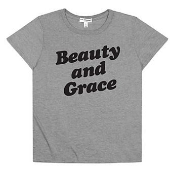 Juniors' Suburban Riot Beauty and Grace Heather Grey Loose Tee