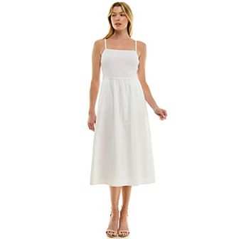 Juniors' Lily Rose Smocked Bodice Maxi Dress