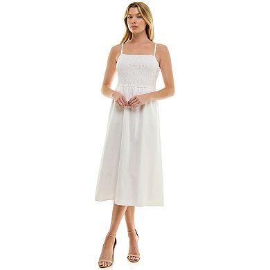 Juniors' Lily Rose Smocked Bodice Maxi Dress