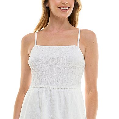 Juniors' Lily Rose Smocked Bodice Maxi Dress