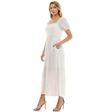 Juniors' Lily Rose Pleated Maxi Dress