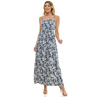 Juniors' Lily Rose Cami Squareneck Maxi Dress