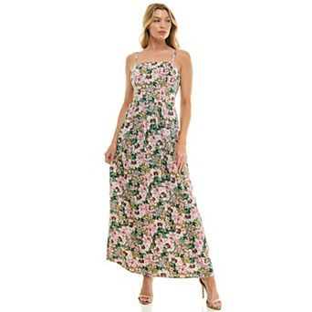 Juniors' Lily Rose Cami Squareneck Maxi Dress