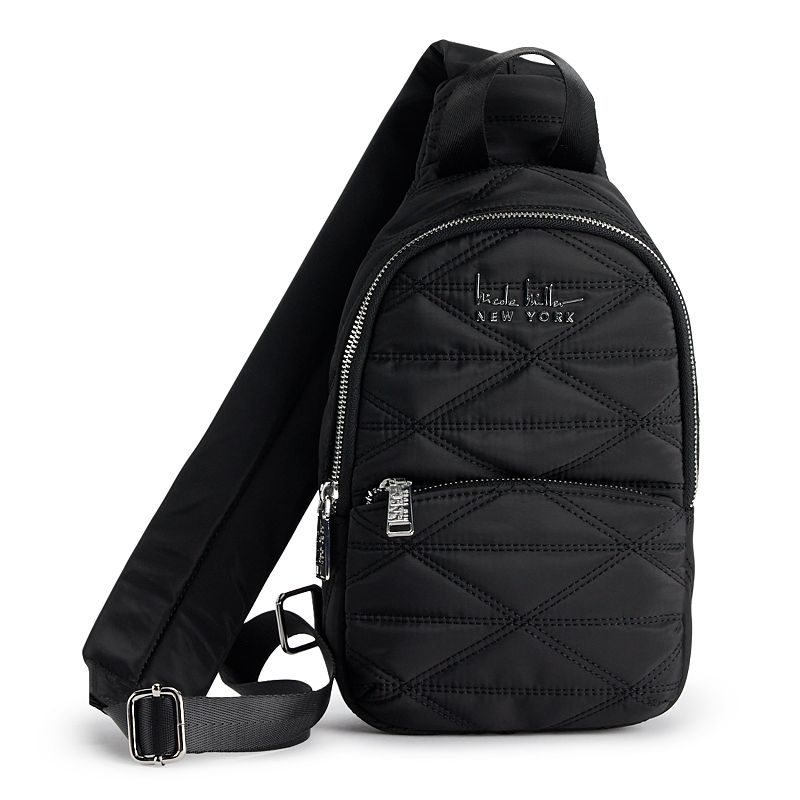 Women's Nicole Miller Sling Crossbody Bag, Black