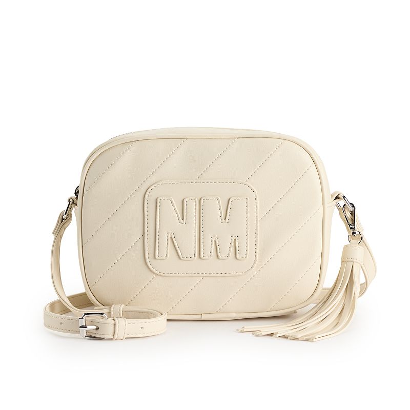 Nicole Miller Faux Leather Camera Bag, Cool Grey