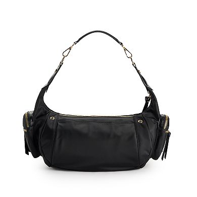 Nicole Miller Nylon Zip Shoulder Bag