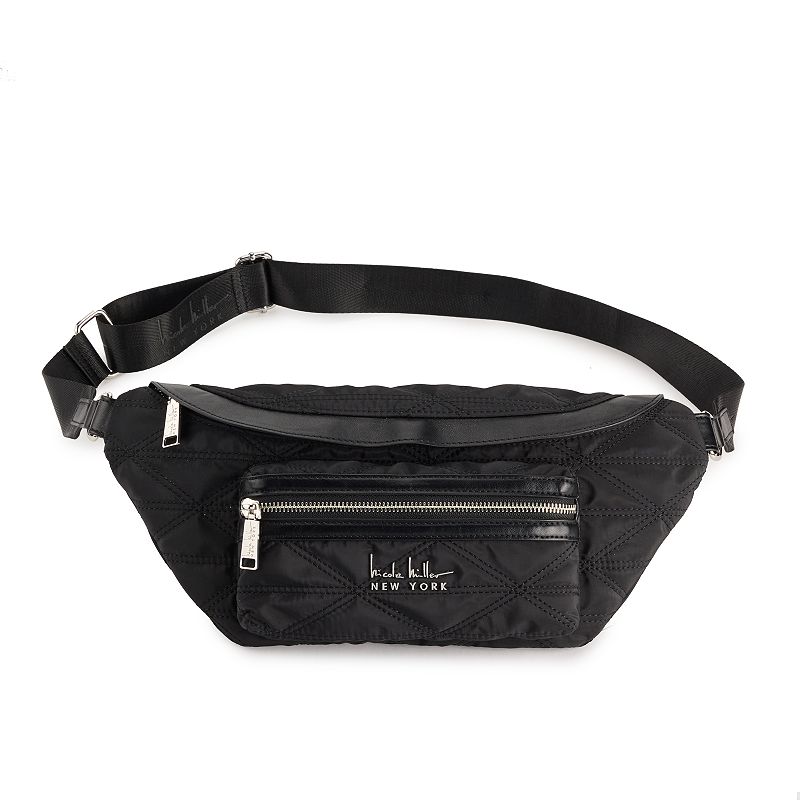 Nicole Miller Nylon Sling Crossbody Bag, Black