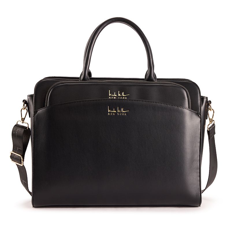 Nicole Miller Laptop Tote Bag, Black