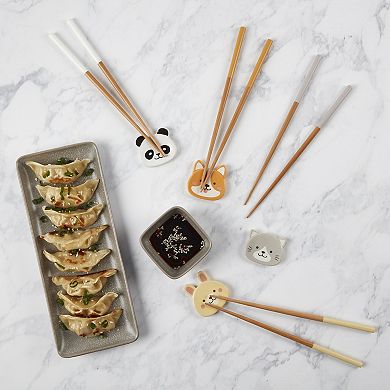 Infuse 12-pc. Playful Pals Chopstick & Rest Set