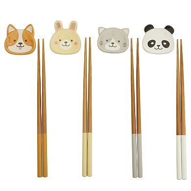 Infuse 12-pc. Playful Pals Chopstick & Rest Set